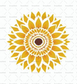 Abstrakte Sonnenblumenmandala